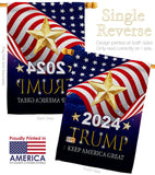 2024 Trump Keep America Great - Patriotic Americana Vertical Impressions Decorative Flags HG192181 Made In USA