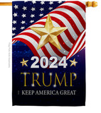 2024 Trump Keep America Great - Patriotic Americana Vertical Impressions Decorative Flags HG192181 Made In USA