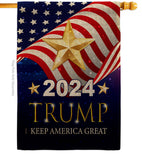 2024 Trump Keep America Great - Patriotic Americana Vertical Impressions Decorative Flags HG192181 Made In USA