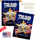 Trump 47 Keep America Great - Patriotic Americana Vertical Impressions Decorative Flags HG192324 Made In USA