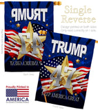 Trump 47 Keep America Great - Patriotic Americana Vertical Impressions Decorative Flags HG192324 Made In USA