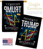 Trump 47 Best Ever - Patriotic Americana Vertical Impressions Decorative Flags HG192325 Made In USA