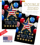 47 Trump - Patriotic Americana Vertical Impressions Decorative Flags HG192327 Made In USA