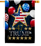 47 Trump - Patriotic Americana Vertical Impressions Decorative Flags HG192327 Made In USA