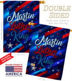 Martin Luther King - Patriotic Americana Vertical Impressions Decorative Flags HG192383 Made In USA