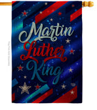 Martin Luther King - Patriotic Americana Vertical Impressions Decorative Flags HG192383 Made In USA