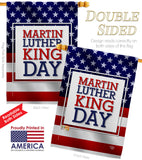 MLK Day - Patriotic Americana Vertical Impressions Decorative Flags HG192385 Made In USA