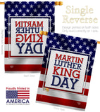 MLK Day - Patriotic Americana Vertical Impressions Decorative Flags HG192385 Made In USA