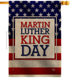 MLK Day - Patriotic Americana Vertical Impressions Decorative Flags HG192385 Made In USA