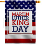 MLK Day - Patriotic Americana Vertical Impressions Decorative Flags HG192385 Made In USA