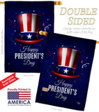 Happy President's Day - Patriotic Americana Vertical Impressions Decorative Flags HG192446 Made In USA