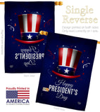 Happy President's Day - Patriotic Americana Vertical Impressions Decorative Flags HG192446 Made In USA