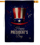 Happy President's Day - Patriotic Americana Vertical Impressions Decorative Flags HG192446 Made In USA