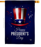 Happy President's Day - Patriotic Americana Vertical Impressions Decorative Flags HG192446 Made In USA