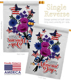 Memorial Bouquet - Patriotic Americana Vertical Impressions Decorative Flags HG192542 Made In USA