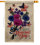 Memorial Bouquet - Patriotic Americana Vertical Impressions Decorative Flags HG192542 Made In USA