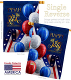 July Fun - Patriotic Americana Vertical Impressions Decorative Flags HG192545 Made In USA