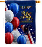 July Fun - Patriotic Americana Vertical Impressions Decorative Flags HG192545 Made In USA