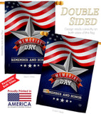 Memorial Day Star - Patriotic Americana Vertical Impressions Decorative Flags HG192546 Made In USA