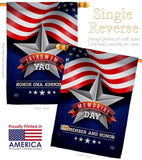 Memorial Day Star - Patriotic Americana Vertical Impressions Decorative Flags HG192546 Made In USA