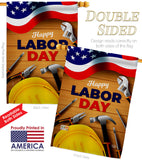 Labor Day - Patriotic Americana Vertical Impressions Decorative Flags HG192638 Made In USA