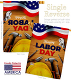 Labor Day - Patriotic Americana Vertical Impressions Decorative Flags HG192638 Made In USA