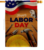 Labor Day - Patriotic Americana Vertical Impressions Decorative Flags HG192638 Made In USA