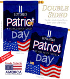 September 11 Patriot Day - Patriotic Americana Vertical Impressions Decorative Flags HG192665 Made In USA