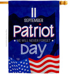 September 11 Patriot Day - Patriotic Americana Vertical Impressions Decorative Flags HG192665 Made In USA