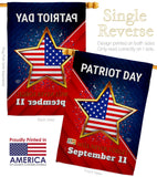 Never Forget 9/11 - Patriotic Americana Vertical Impressions Decorative Flags HG192666 Made In USA
