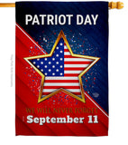 Never Forget 9/11 - Patriotic Americana Vertical Impressions Decorative Flags HG192666 Made In USA