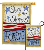 Stars & Stripes - Patriotic Americana Vertical Impressions Decorative Flags HG111005 Made In USA