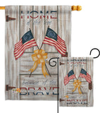 Home of the Free - Patriotic Americana Vertical Impressions Decorative Flags HG111055 Made In USA