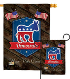 Democrats - Patriotic Americana Vertical Impressions Decorative Flags HG111070 Made In USA