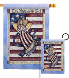 One Nation Under God - Patriotic Americana Vertical Impressions Decorative Flags HG111074 Made In USA