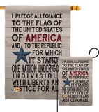 Pledge of Allegiance - Patriotic Americana Vertical Impressions Decorative Flags HG111085 Made In USA