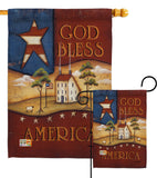 God Bless America - Patriotic Americana Vertical Impressions Decorative Flags HG111090 Made In USA