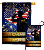 Honor Patriotic - Patriotic Americana Vertical Impressions Decorative Flags HG111097 Made In USA