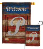 Patriotic P Initial - Patriotic Americana Vertical Impressions Decorative Flags HG130120 Made In USA