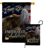 American Eagle - Patriotic Americana Vertical Impressions Decorative Flags HG137136 Made In USA