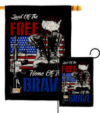 Home Of The Brave - Patriotic Americana Vertical Impressions Decorative Flags HG137159 Made In USA