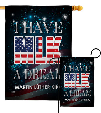 I Have A Dream MLK - Patriotic Americana Vertical Impressions Decorative Flags HG137379 Made In USA