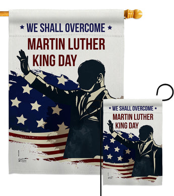 We Shall Overcome - Patriotic Americana Vertical Impressions Decorative Flags HG137380 Made In USA