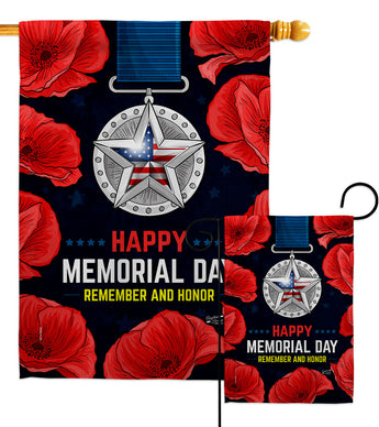 Honor Our Hero - Patriotic Americana Vertical Impressions Decorative Flags HG137497 Made In USA