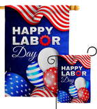 Labor Day Balloon - Patriotic Americana Vertical Impressions Decorative Flags HG137567 Made In USA