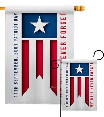 9/11 Day - Patriotic Americana Vertical Impressions Decorative Flags HG137592 Made In USA