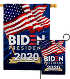 Biden 2020 - Patriotic Americana Vertical Impressions Decorative Flags HG170074 Made In USA