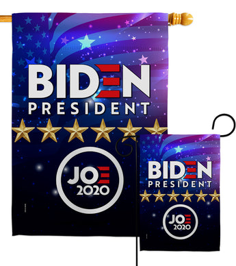 Joe Biden 2020  - Patriotic Americana Vertical Impressions Decorative Flags HG170075 Made In USA