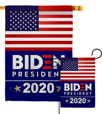 2020 Biden - Patriotic Americana Vertical Impressions Decorative Flags HG170077 Made In USA