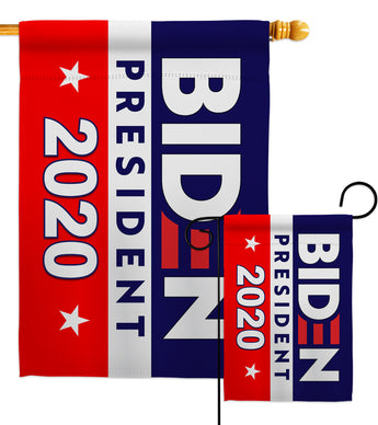 2020 Joe Biden - Patriotic Americana Vertical Impressions Decorative Flags HG170078 Made In USA